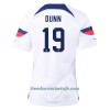 Camiseta de fútbol Estados Unidos DUNN 19 Primera Equipación Mundial 2022 - Mujer